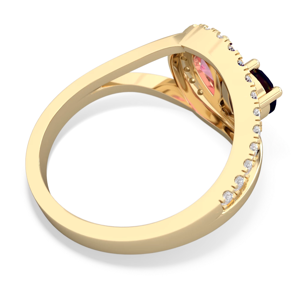 Sapphire Nestled Heart Keepsake 14K Yellow Gold ring R5650