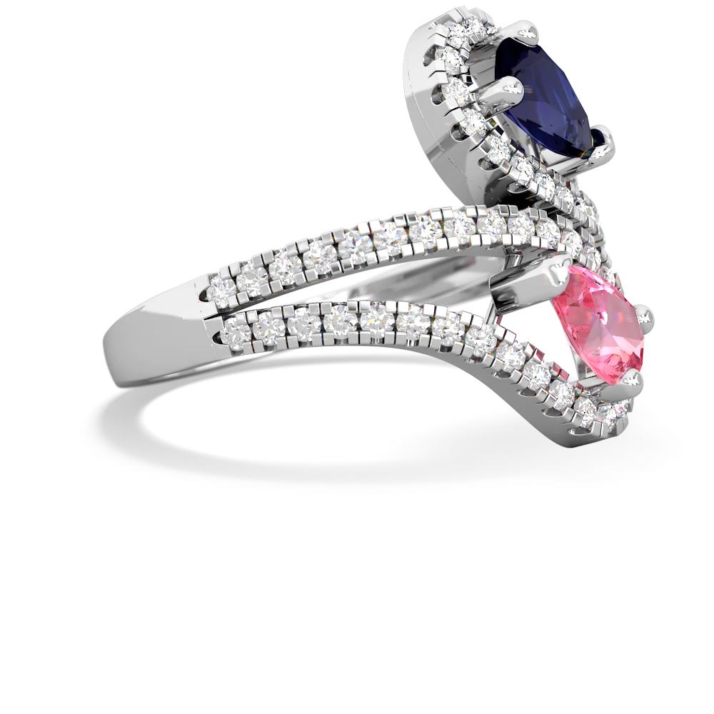 Sapphire Diamond Dazzler 14K White Gold ring R3000