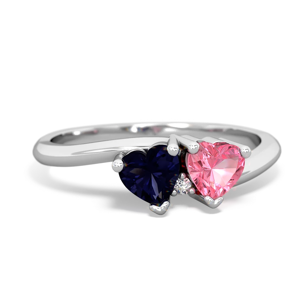 Sapphire Sweethearts 14K White Gold ring R5260