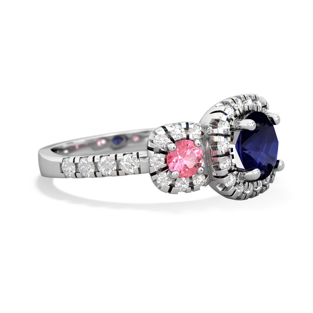 Sapphire Regal Halo 14K White Gold ring R5350