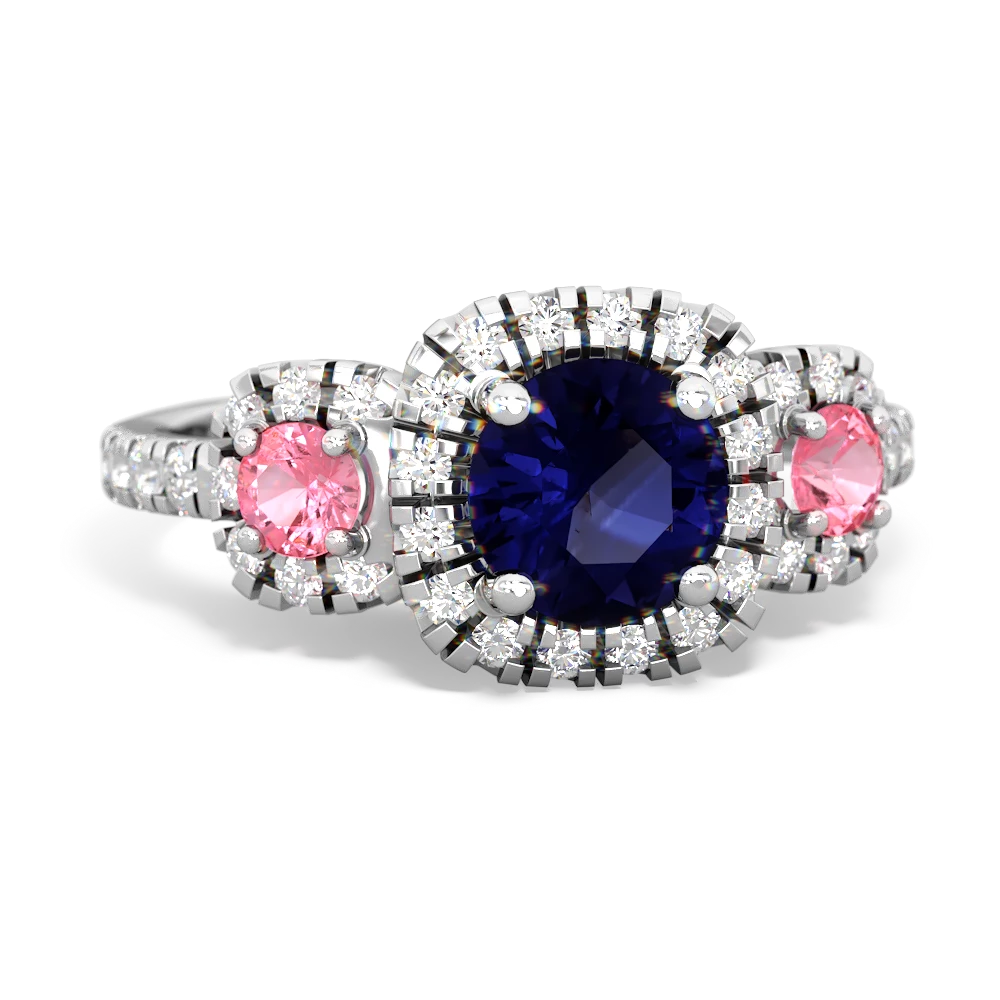 Sapphire Regal Halo 14K White Gold ring R5350