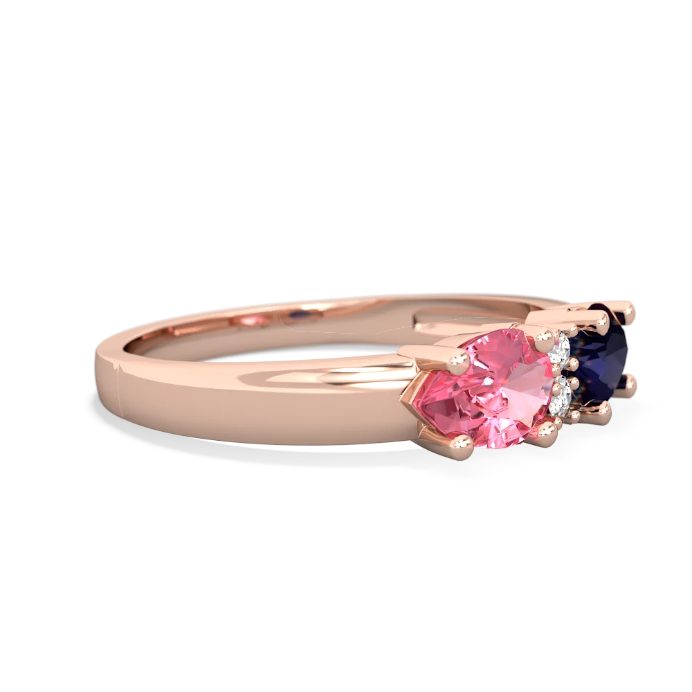 Sapphire Pear Bowtie 14K Rose Gold ring R0865