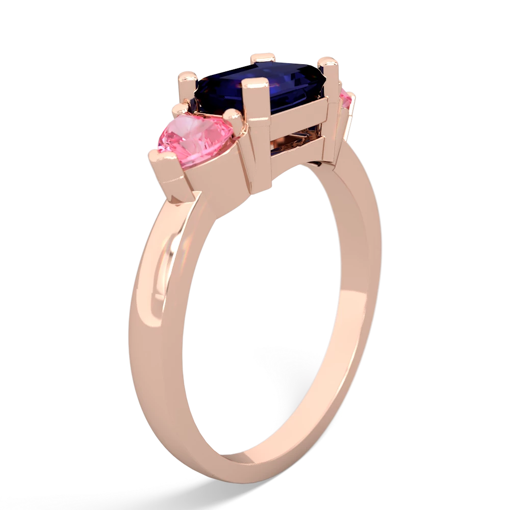 Sapphire Three Stone 14K Rose Gold ring R5235