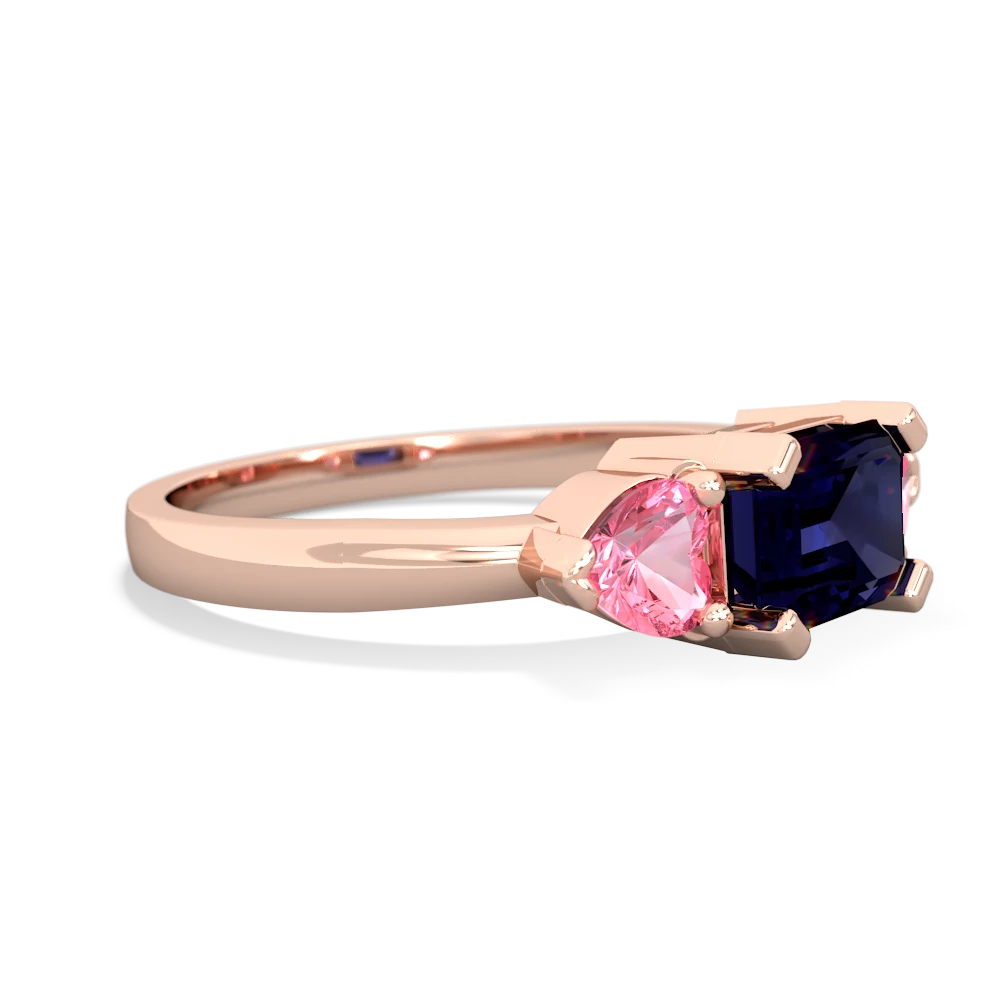 Sapphire Three Stone 14K Rose Gold ring R5235