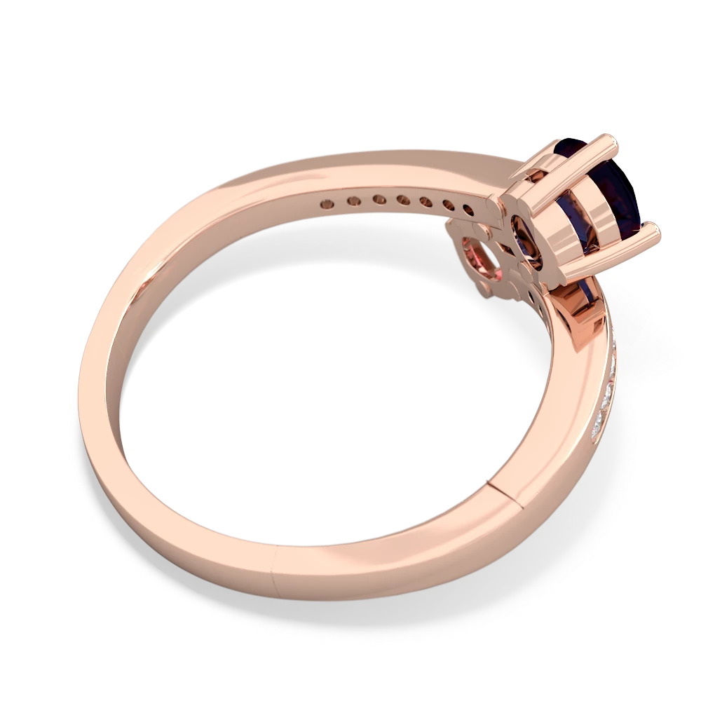 Sapphire Channel Set Two Stone 14K Rose Gold ring R5303