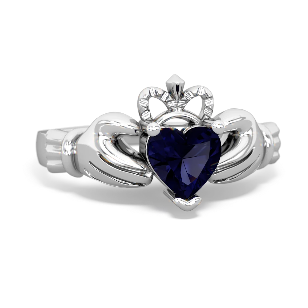 Claddagh pendant with diamond & sapphire - ShanOre Irish Jewlery