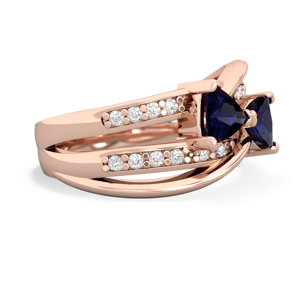 Sapphire Bowtie 14K Rose Gold ring R2360