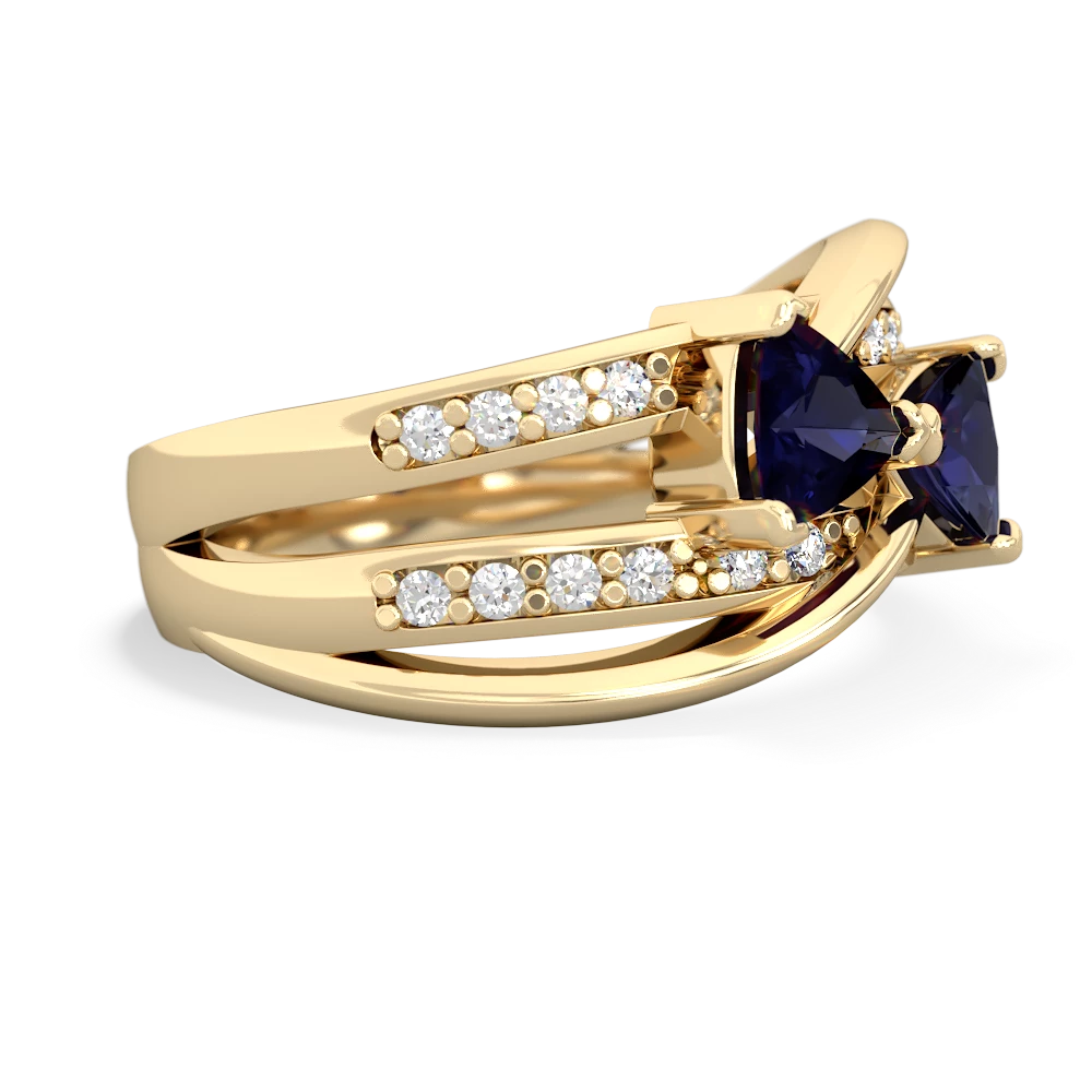 Sapphire Bowtie 14K Yellow Gold ring R2360
