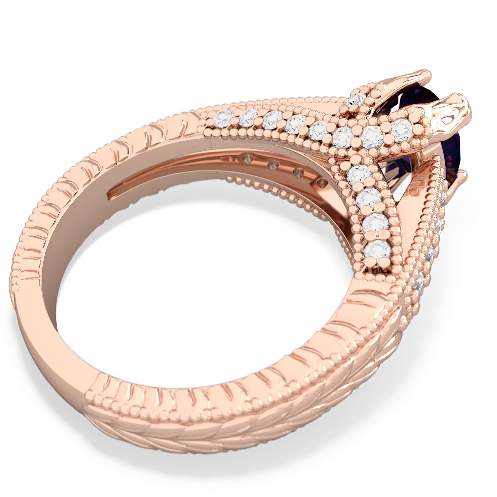 Sapphire Antique Style 14K Rose Gold ring R2028