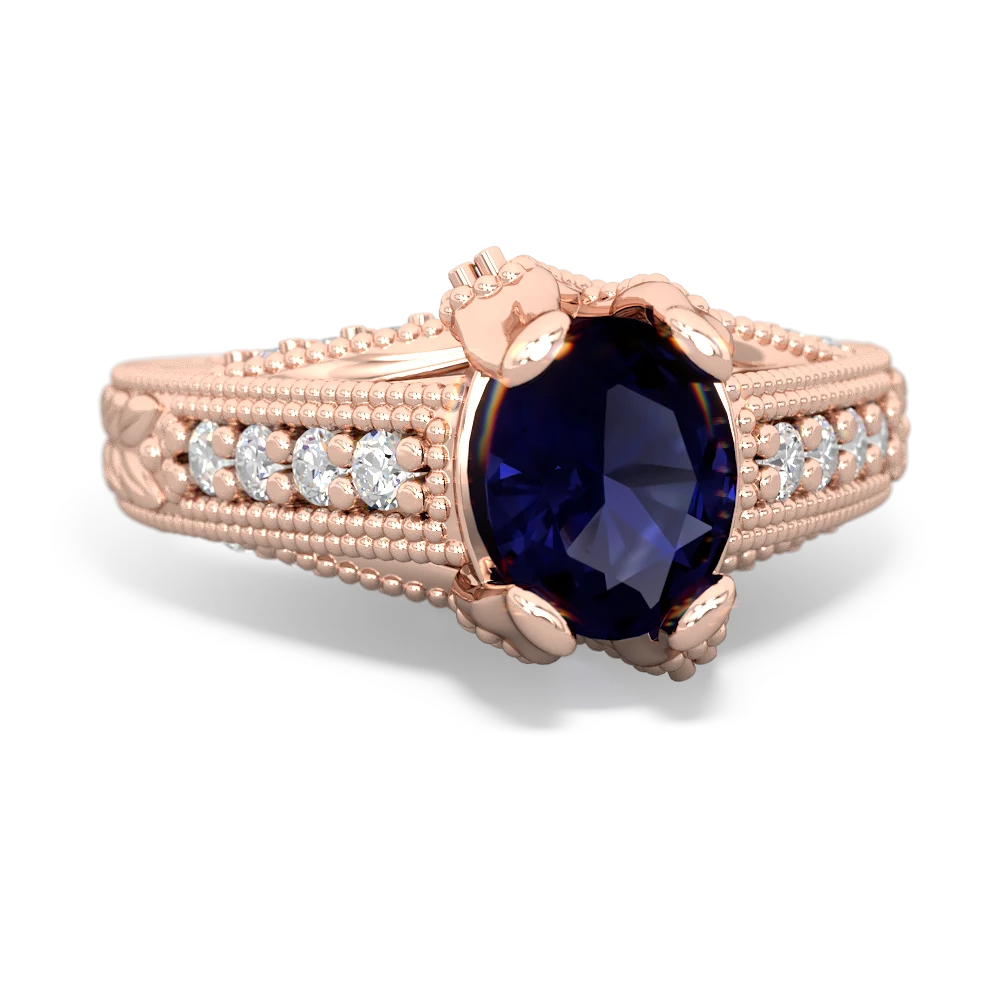 Sapphire Antique Style 14K Rose Gold ring R2028