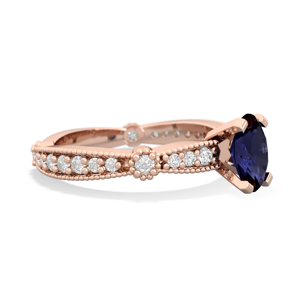 Sapphire Sparkling Tiara 7X5mm Oval 14K Rose Gold ring R26297VL