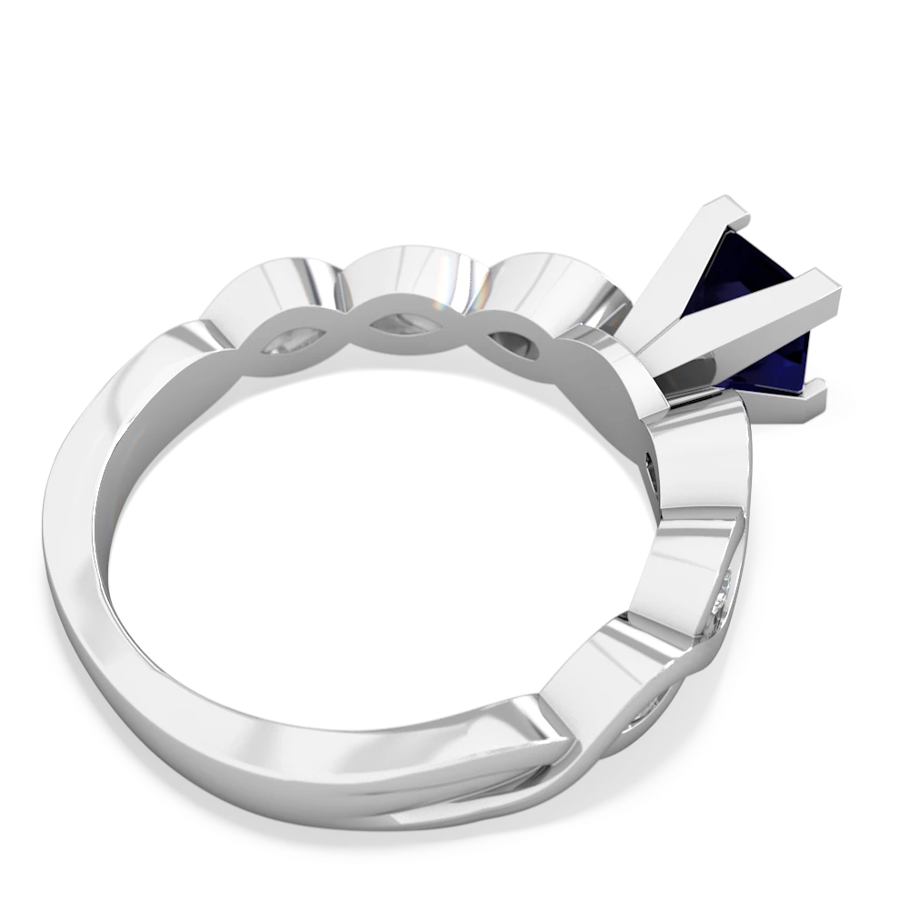 Sapphire Infinity Engagement 14K White Gold ring R26315SQ - front view