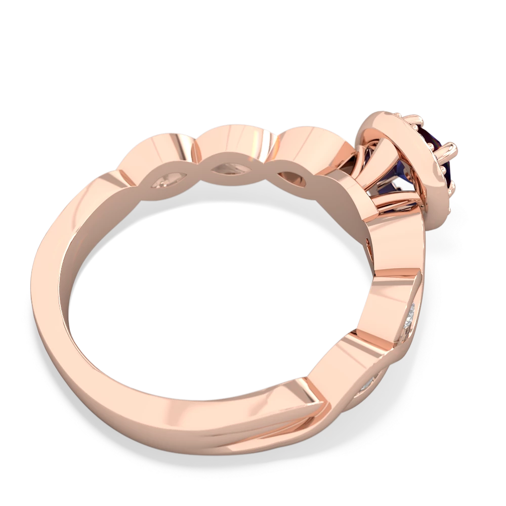 Sapphire Infinity Halo Engagement 14K Rose Gold ring R26315RH