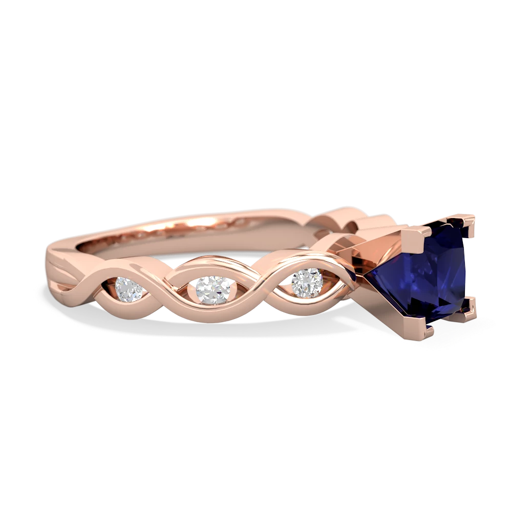 Sapphire Infinity 5Mm Square Engagement 14K Rose Gold ring R26315SQ