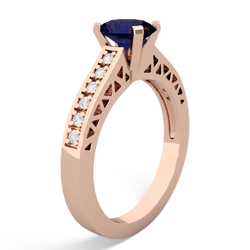 Sapphire Art Deco 14K Rose Gold ring R26357VL