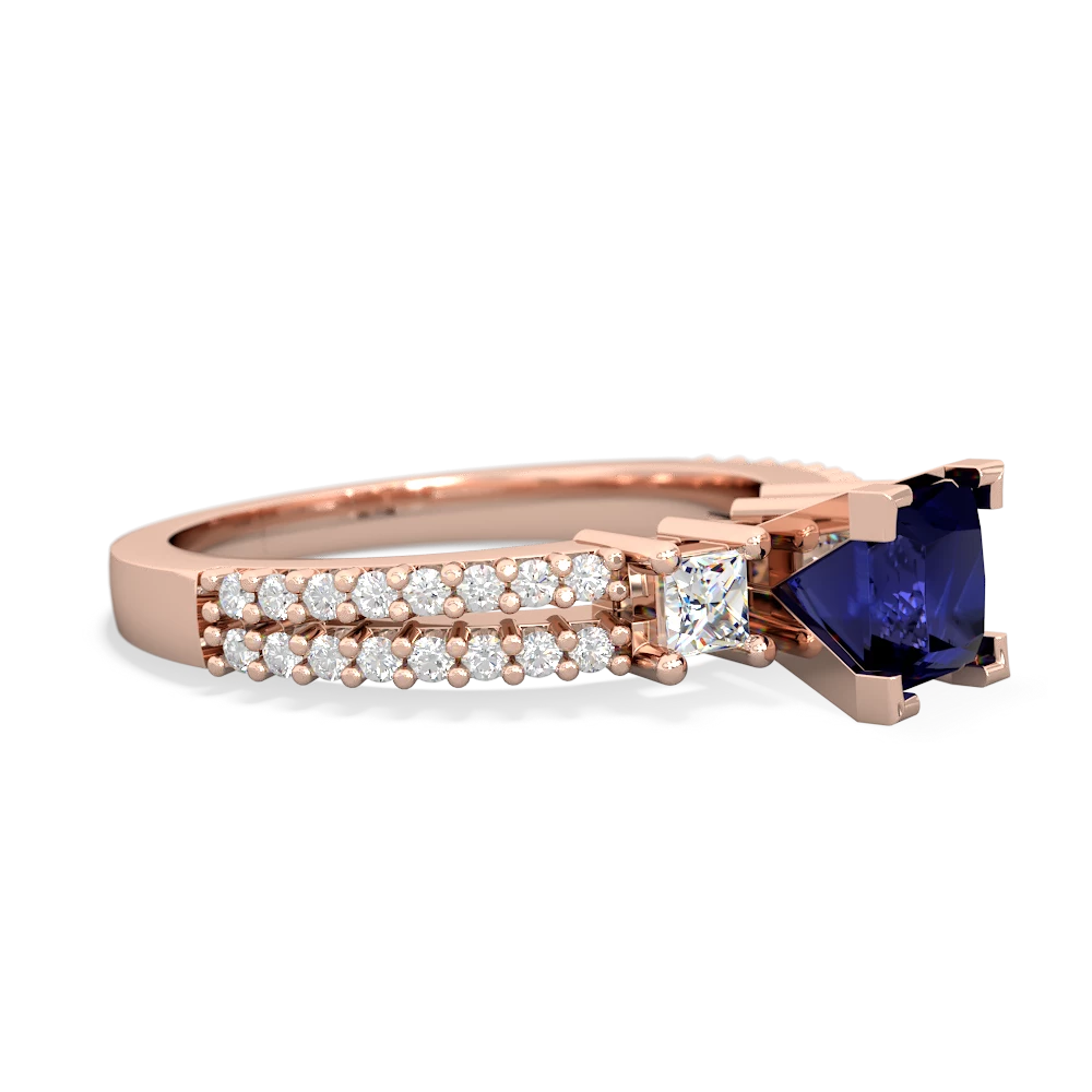 Sapphire Classic 5Mm Square Engagement 14K Rose Gold ring R26435SQ