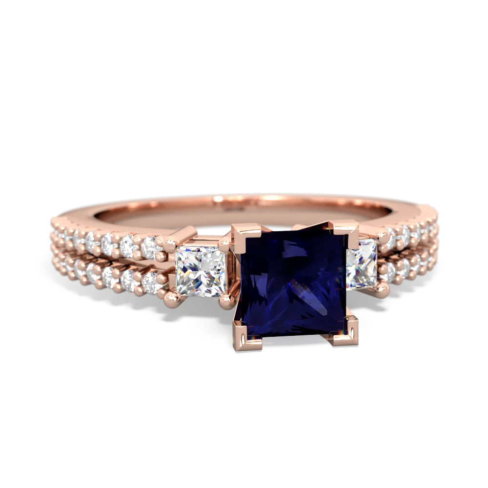 Sapphire Classic 5Mm Square Engagement 14K Rose Gold ring R26435SQ