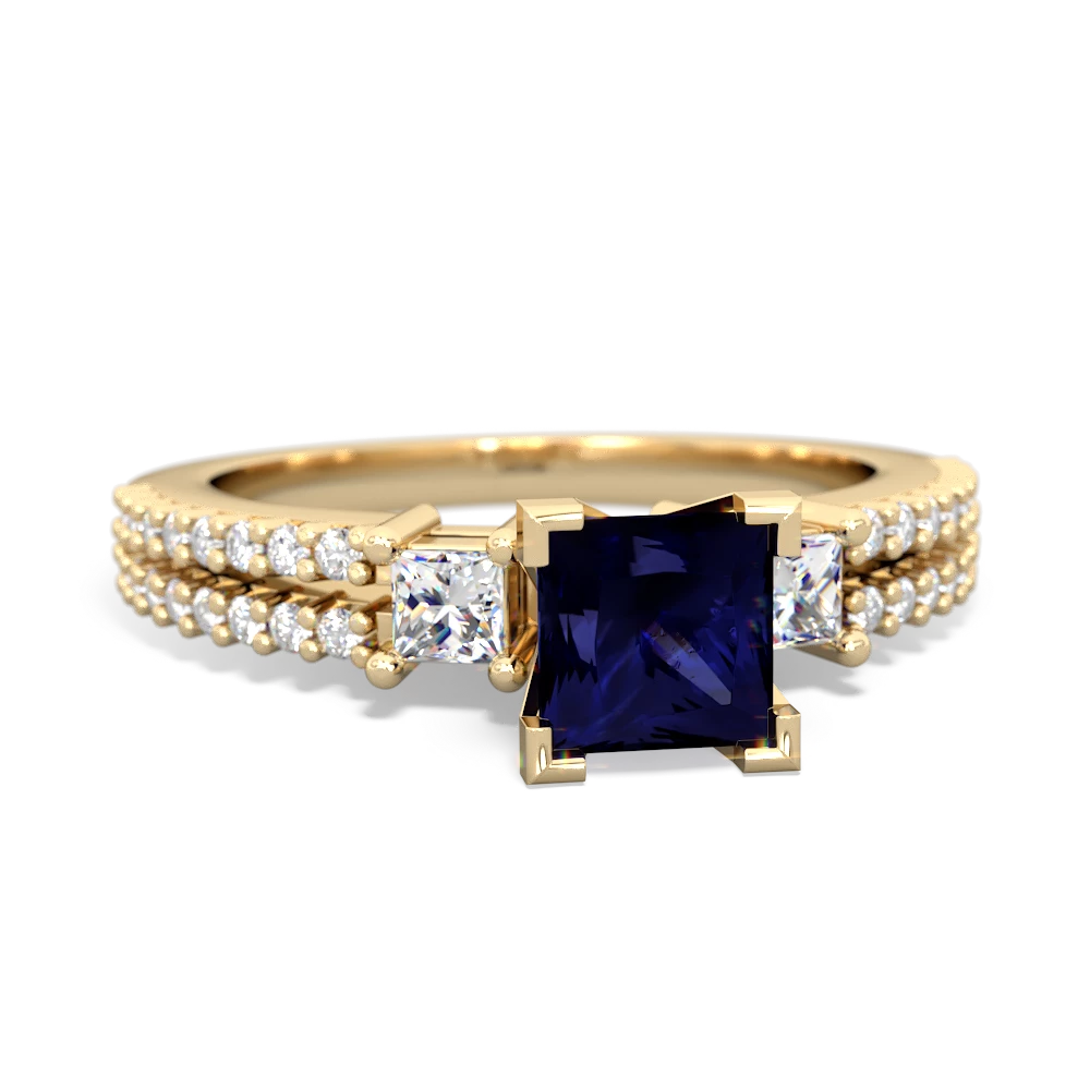 Sapphire Classic 5Mm Square Engagement 14K Yellow Gold ring R26435SQ