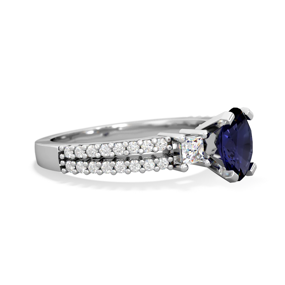 Sapphire Classic 7X5mm Oval Engagement 14K White Gold ring R26437VL