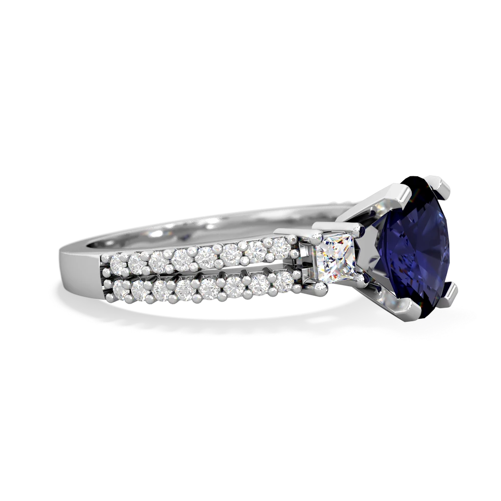 Sapphire Classic 8X6mm Oval Engagement 14K White Gold ring R26438VL