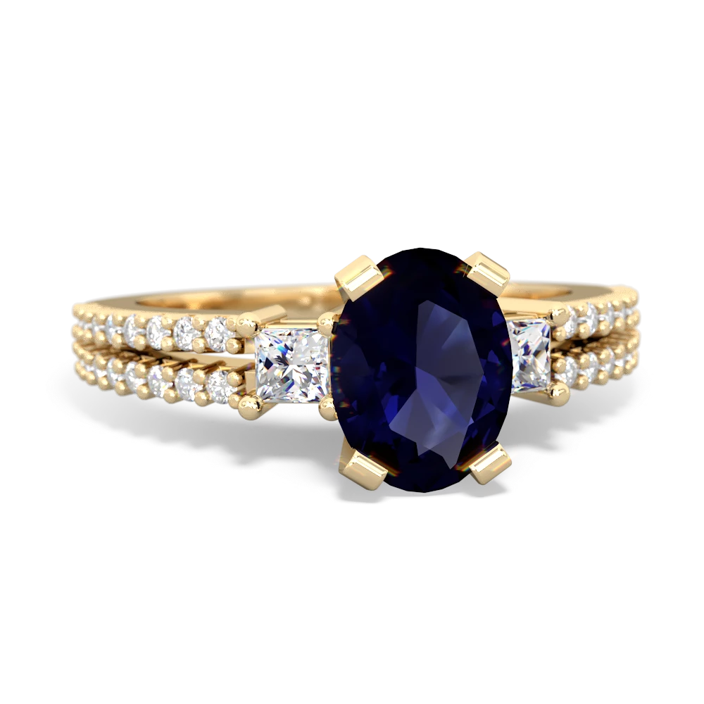 Sapphire Classic 8X6mm Oval Engagement 14K Yellow Gold ring R26438VL