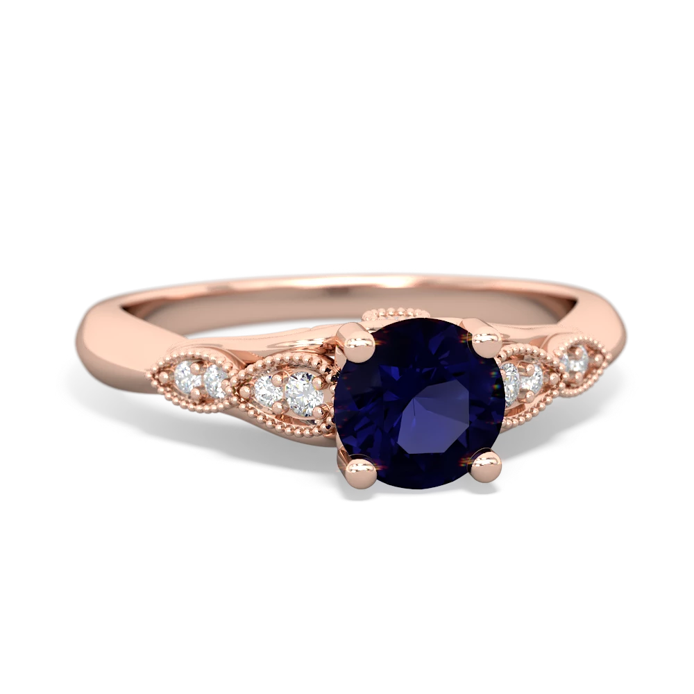 Sapphire Antique Elegance 14K Rose Gold ring R3100