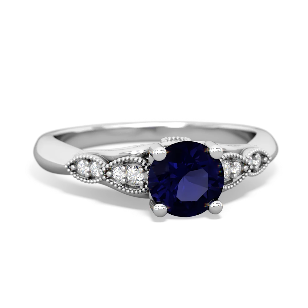 Sapphire Antique Elegance 14K White Gold ring R3100