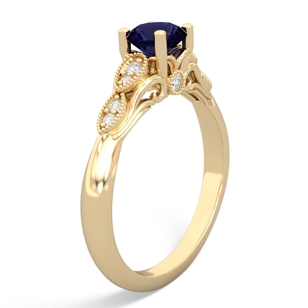 Sapphire Antique Elegance 14K Yellow Gold ring R3100