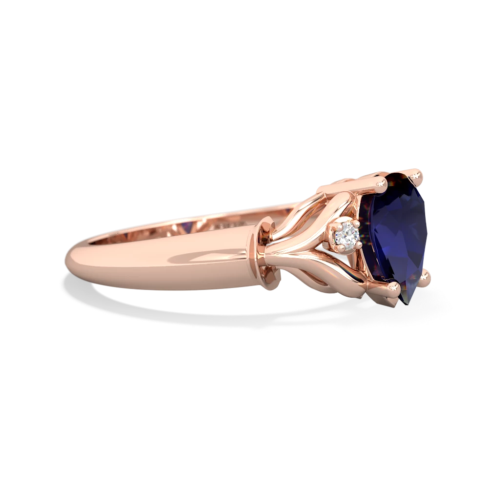 Sapphire Precious Pear 14K Rose Gold ring R0826