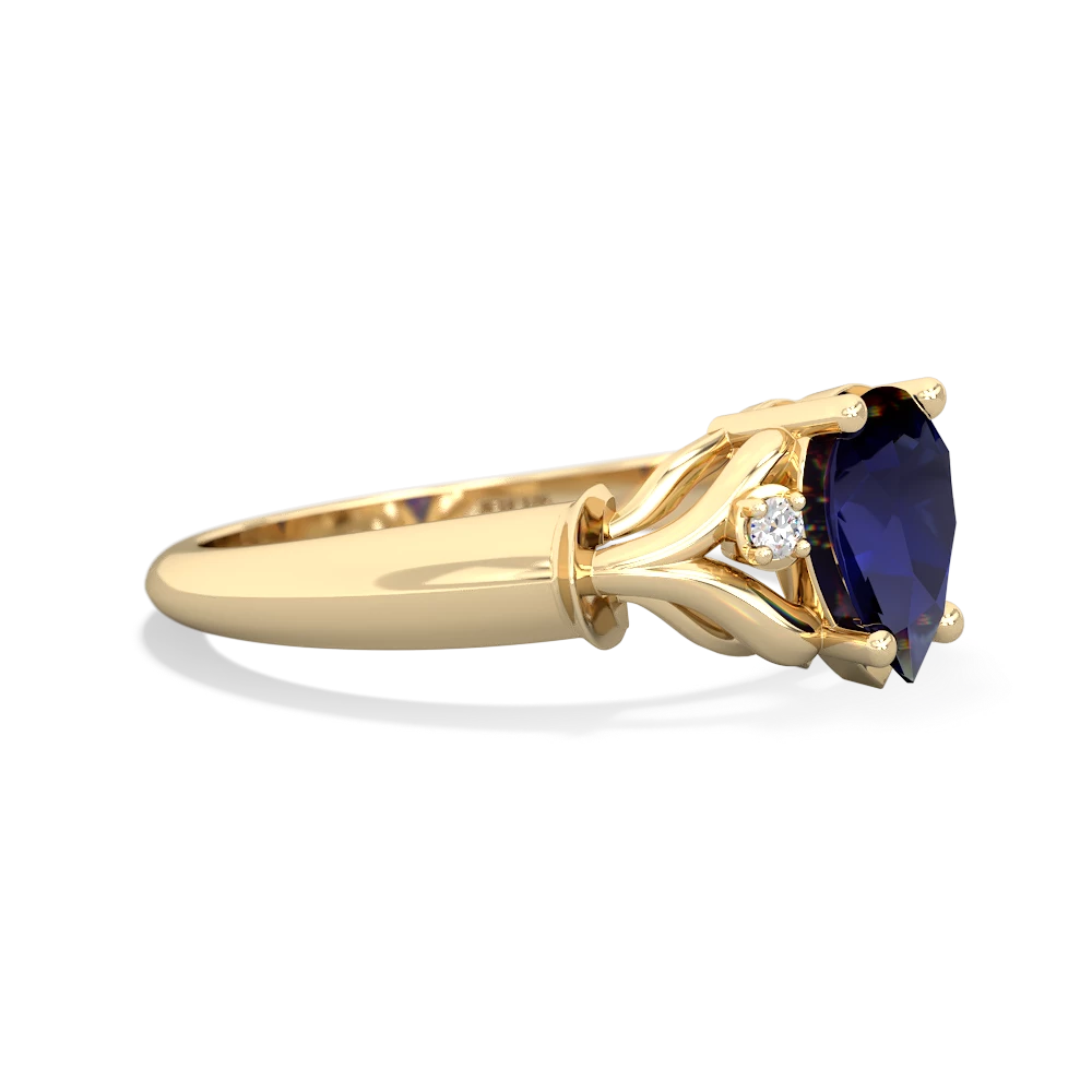 Sapphire Precious Pear 14K Yellow Gold ring R0826