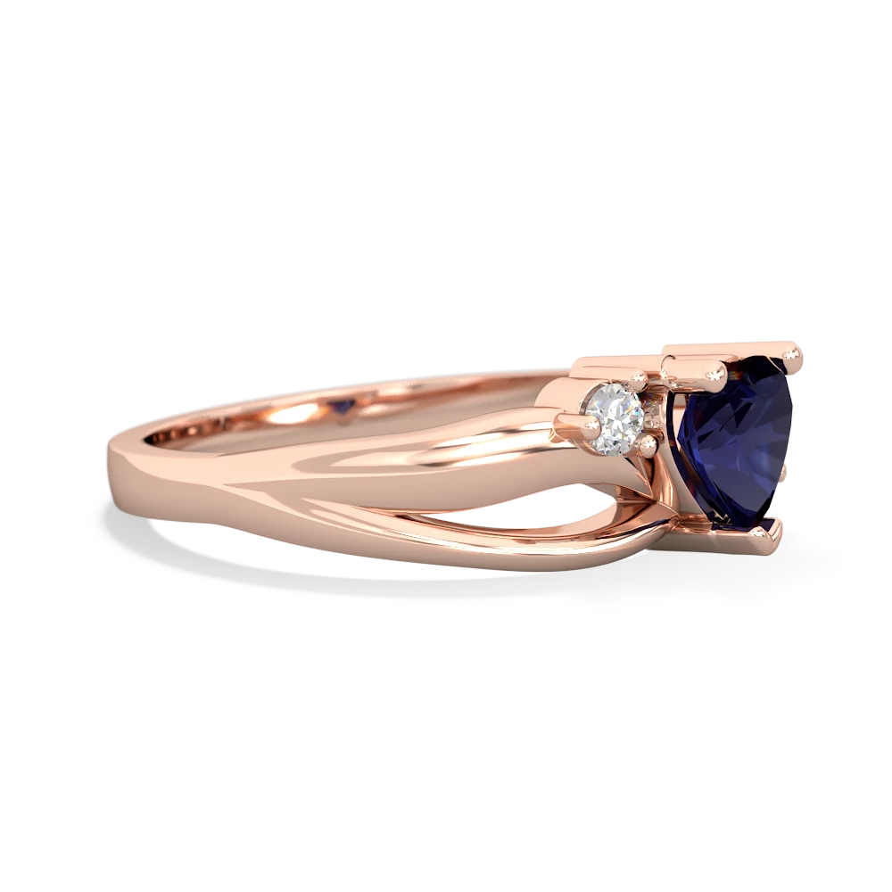 Sapphire Split Band Swirl 14K Rose Gold ring R2130