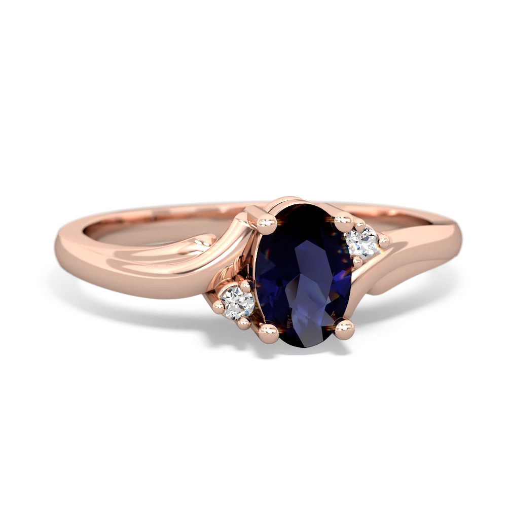 Sapphire Elegant Swirl 14K Rose Gold ring R2173