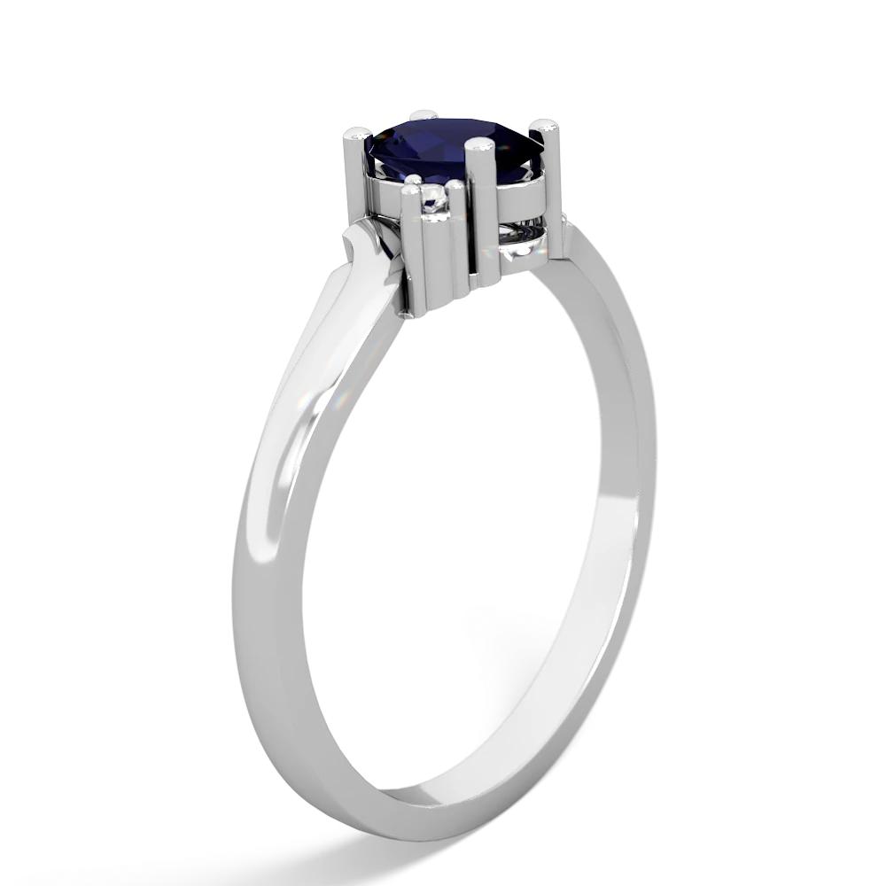 Sapphire Elegant Swirl 14K White Gold ring R2173