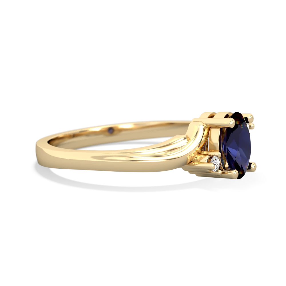 Sapphire Elegant Swirl 14K Yellow Gold ring R2173