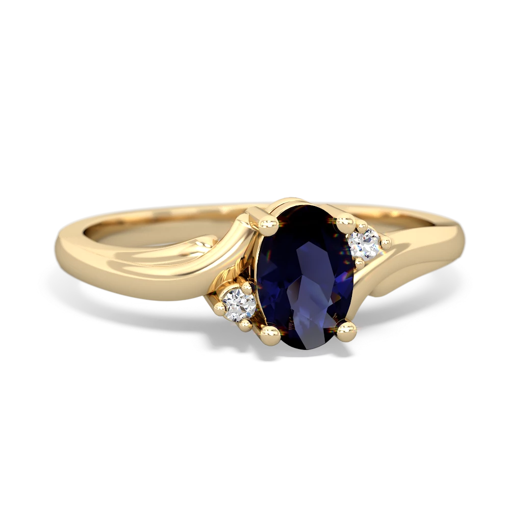 Sapphire Elegant Swirl 14K Yellow Gold ring R2173