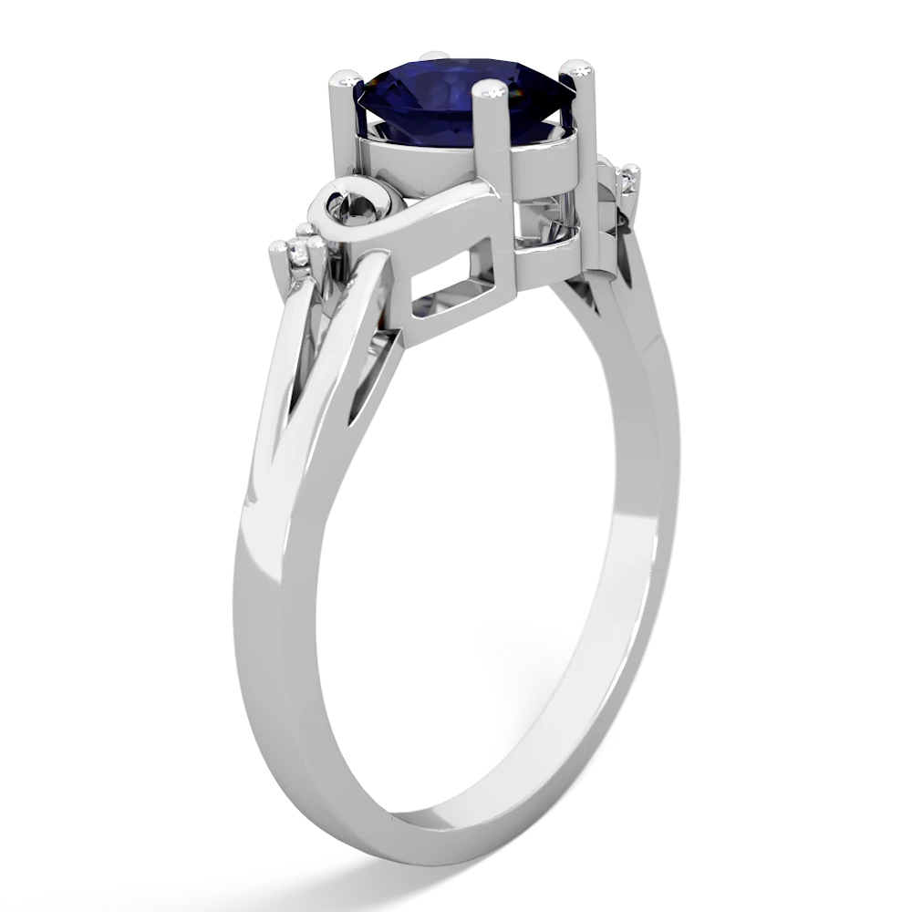 Sapphire Swirls 14K White Gold ring R2347