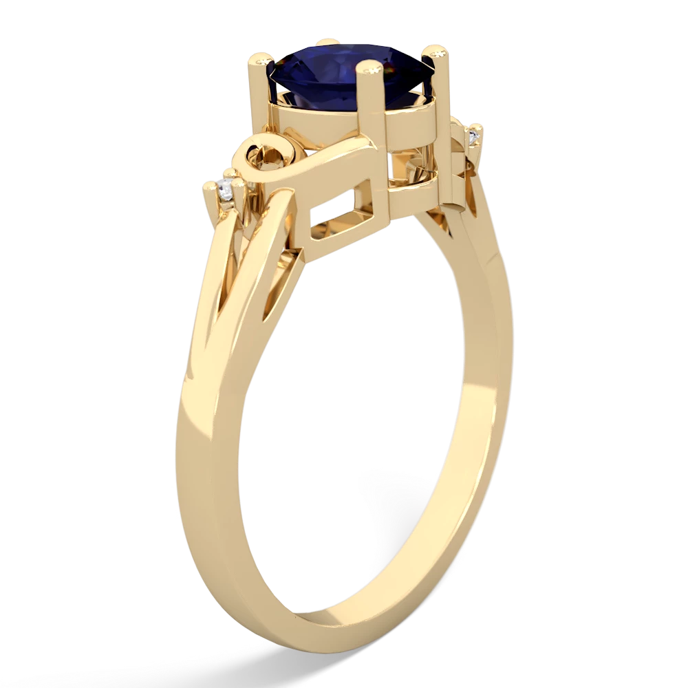 Sapphire Swirls 14K Yellow Gold ring R2347