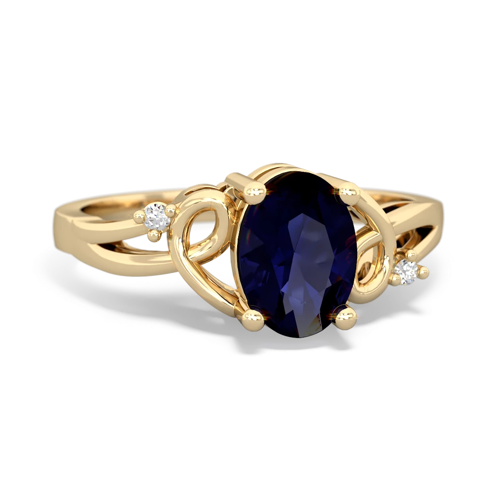 Sapphire Swirls 14K Yellow Gold ring R2347