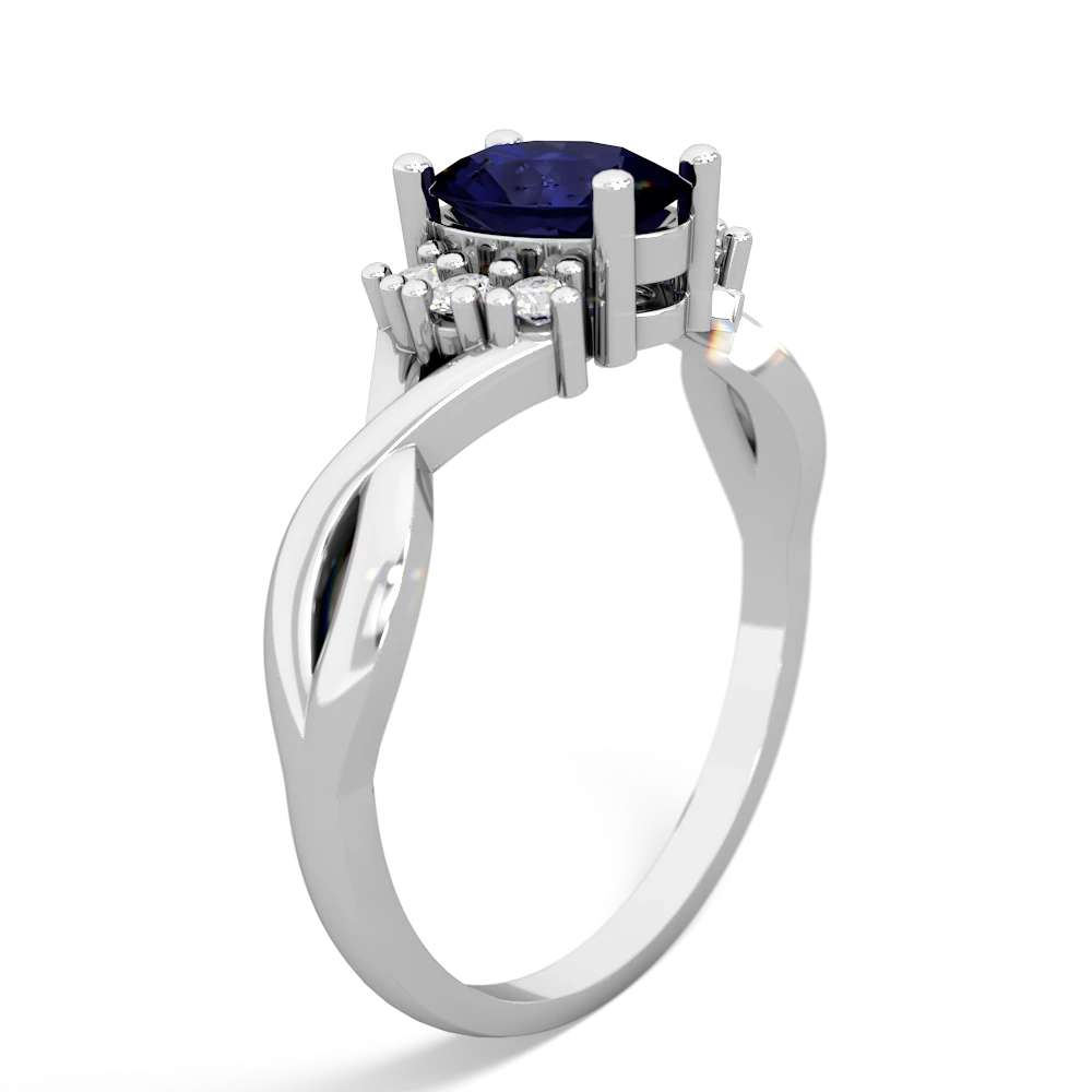 Sapphire Victorian Twist 14K White Gold ring R2497