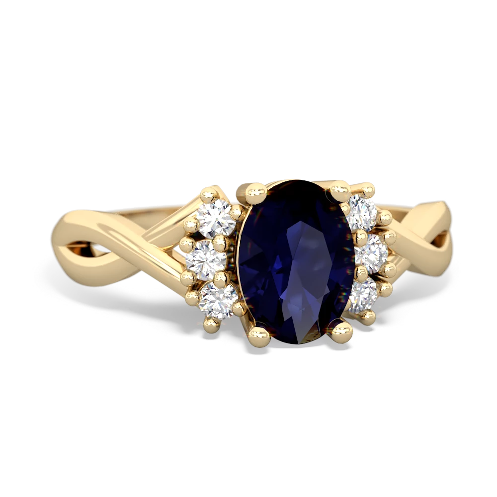 Sapphire Victorian Twist 14K Yellow Gold ring R2497