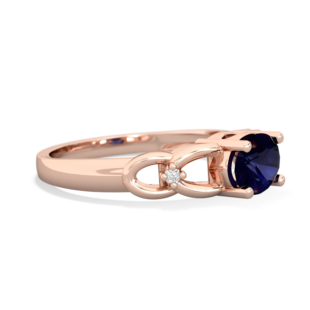 Sapphire Links 14K Rose Gold ring R4032