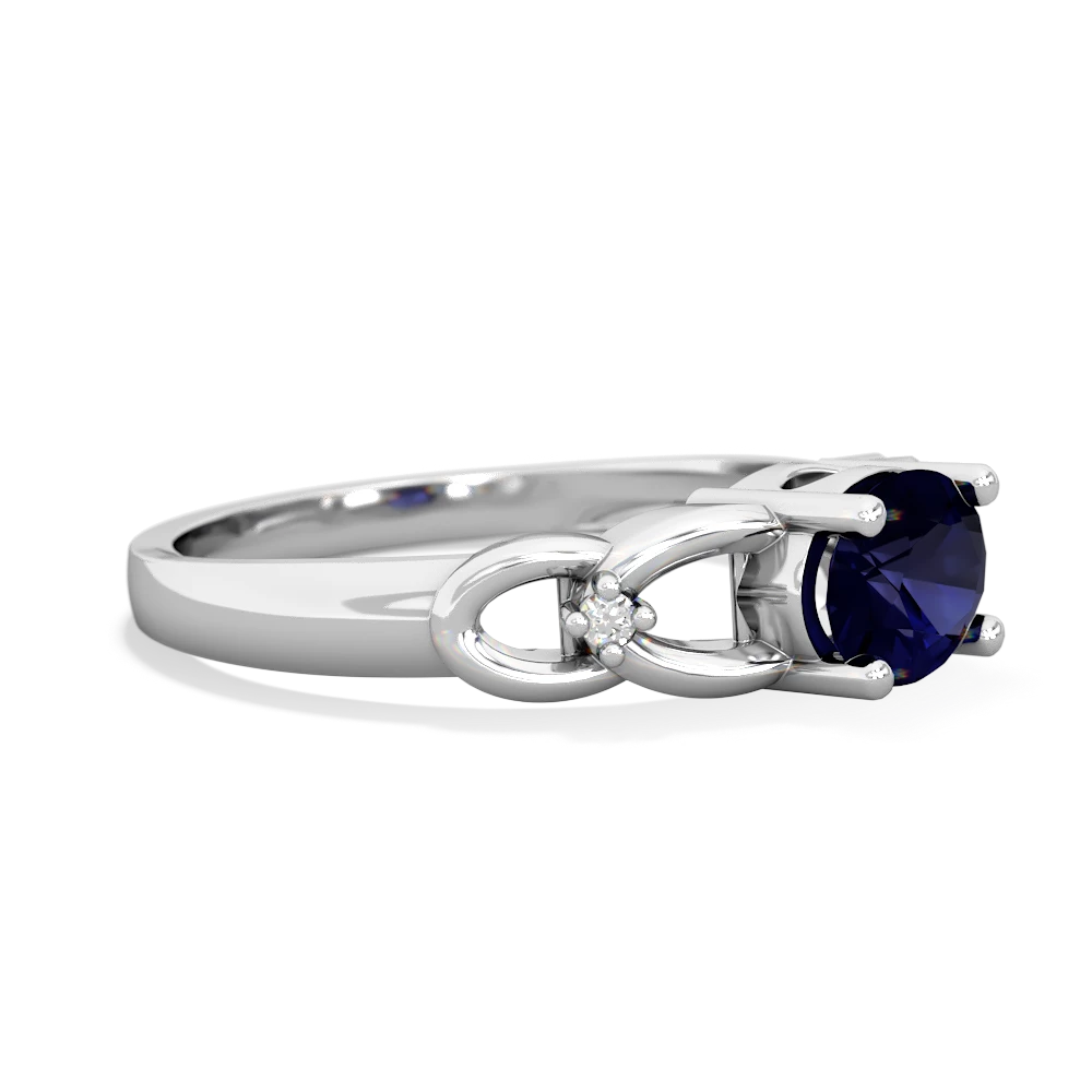 Sapphire Links 14K White Gold ring R4032