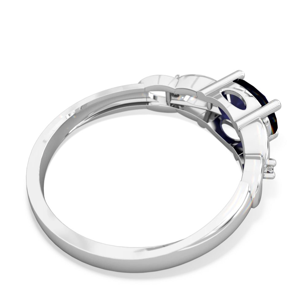 Sapphire Links 14K White Gold ring R4032