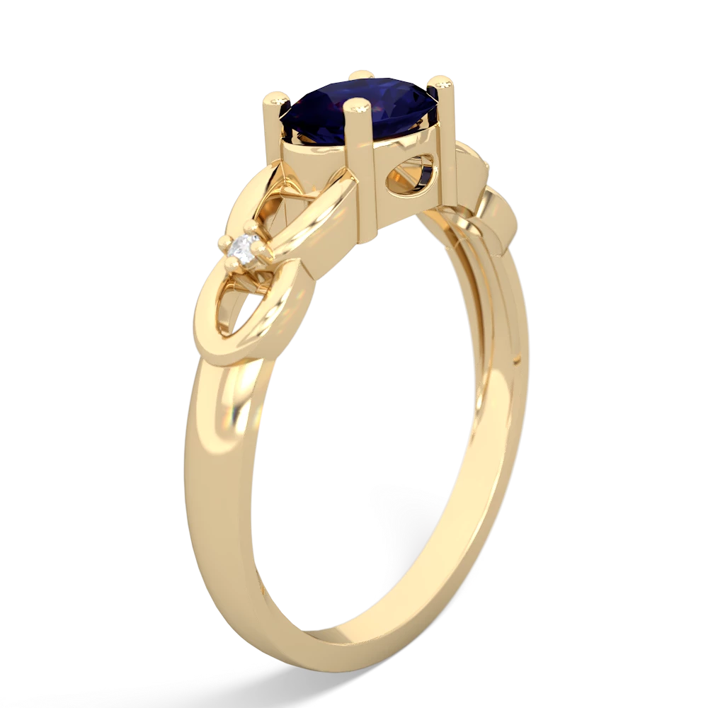 Sapphire Links 14K Yellow Gold ring R4032