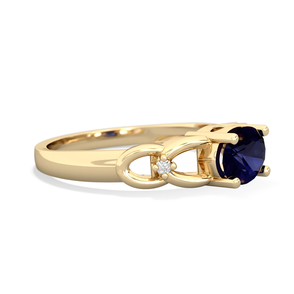 Sapphire Links 14K Yellow Gold ring R4032