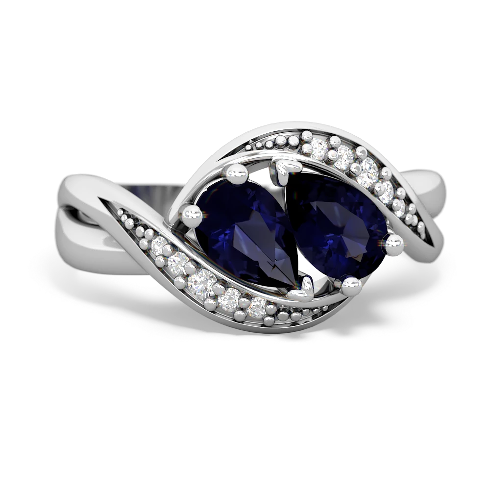 Sapphire Summer Winds 14K White Gold ring R5342