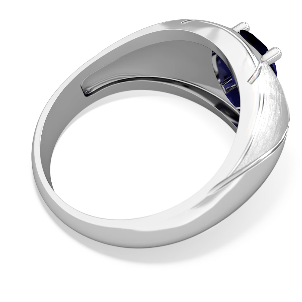 Sapphire Men's Crossroads 14K White Gold ring R0361