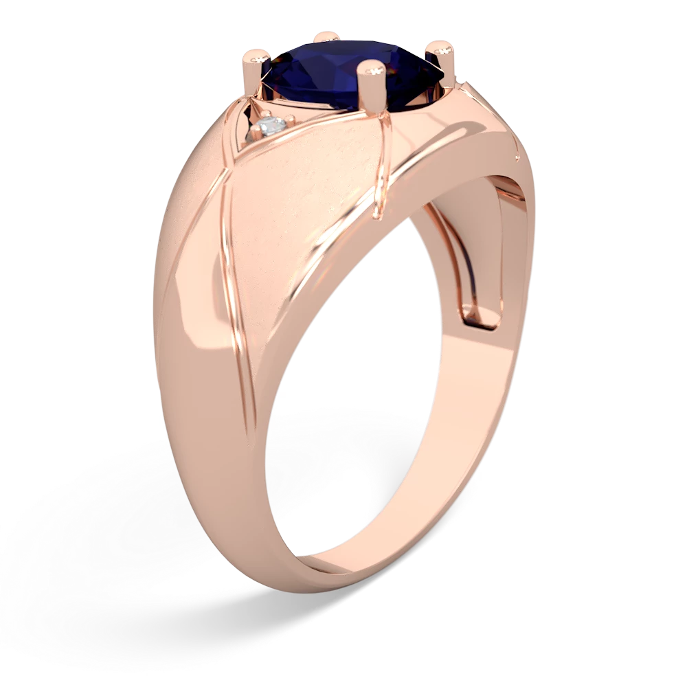 Sapphire Men's Crossroads 14K Rose Gold ring R0361