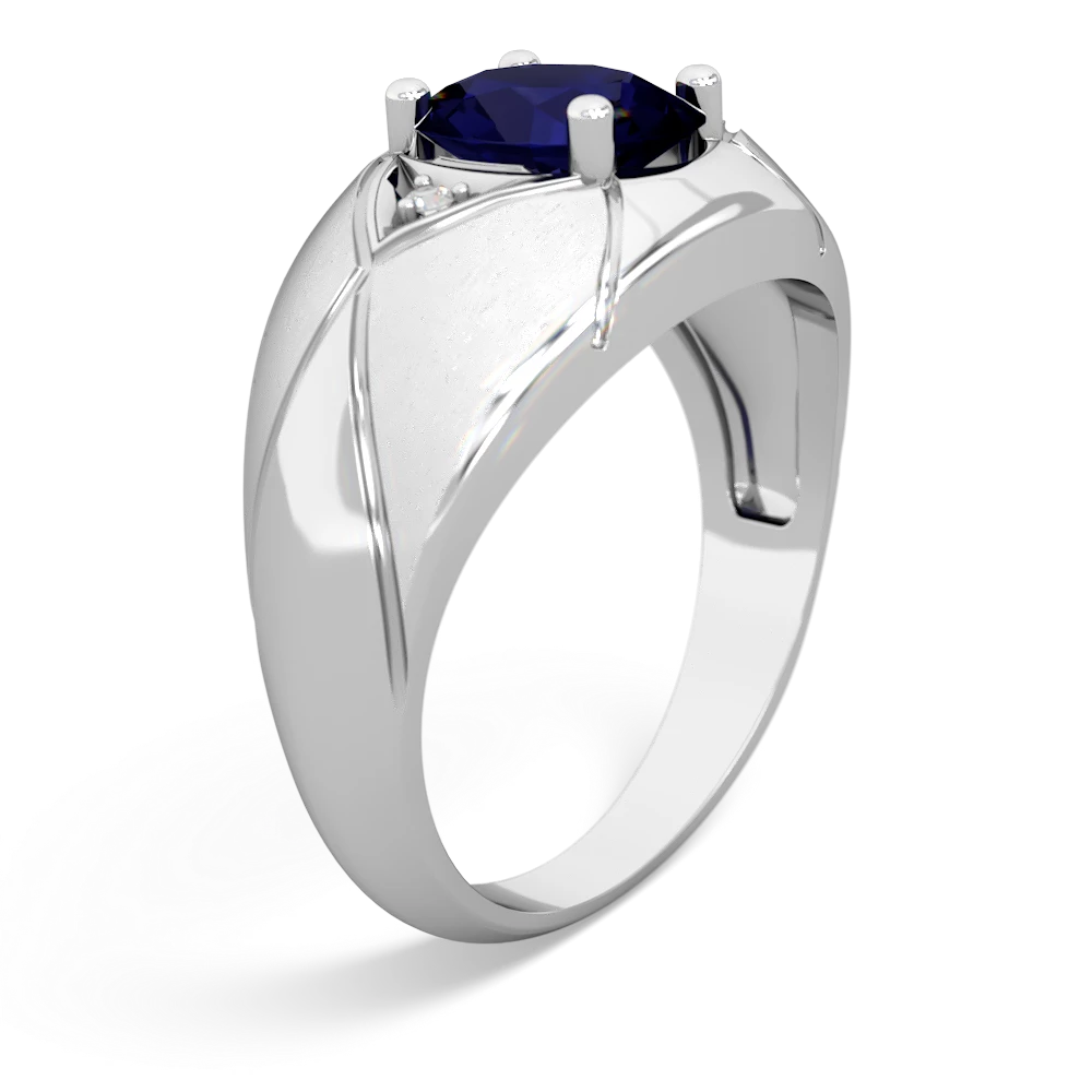 Sapphire Men's Crossroads 14K White Gold ring R0361