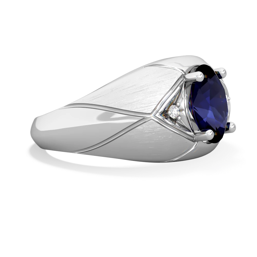 Sapphire Men's Crossroads 14K White Gold ring R0361